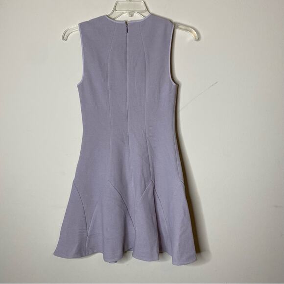 Rebecca Taylor Dress Sleeveless Textured Cutout Shoulder Lilac Purple Size 4 - Picture 3 of 7